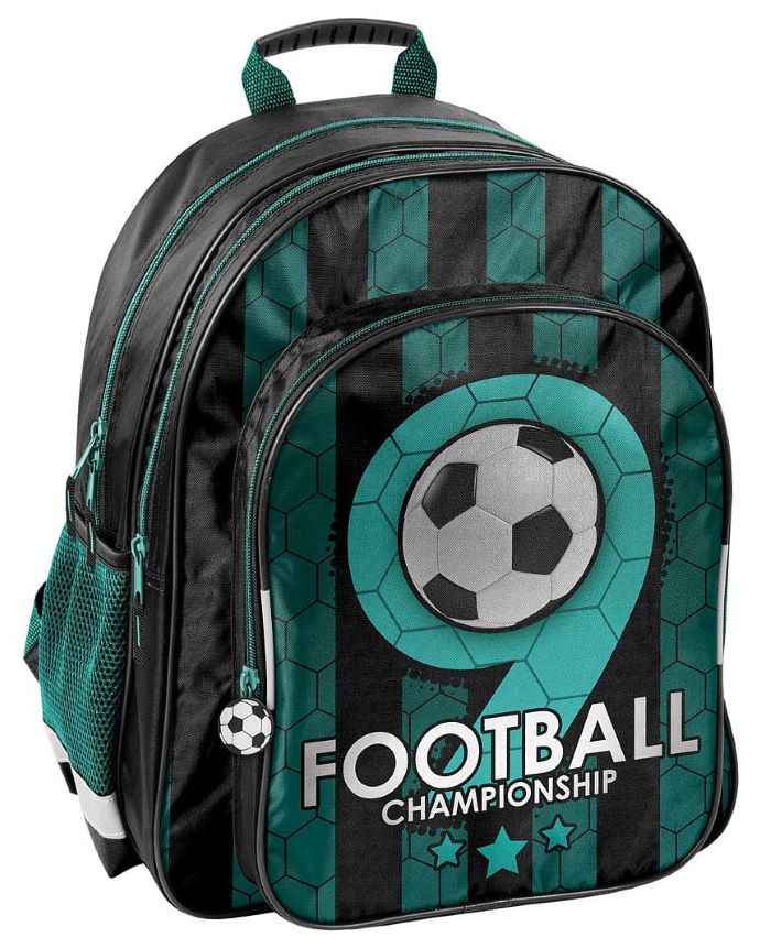 plecak szkolny sportowy z numerem 9 i piłką
