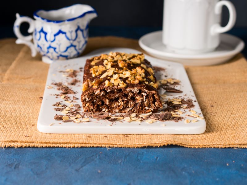 pieczona owsianka w formie chlebka