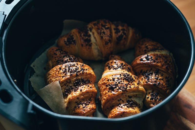 co można zrobić w frytkownicy beztłuszczowej - rogaliki